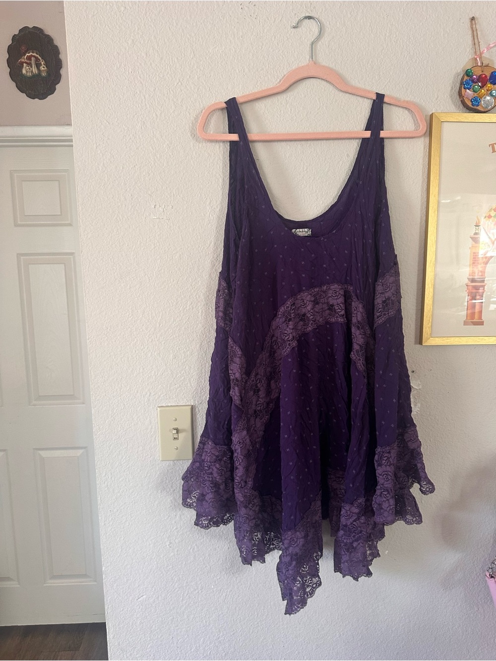 Intimately Free People Purple Tank Tunic Lacey - Fits like L